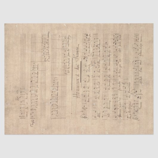 Muziek en Rozen Series Design 14 Tissuepapier (Voorkant)