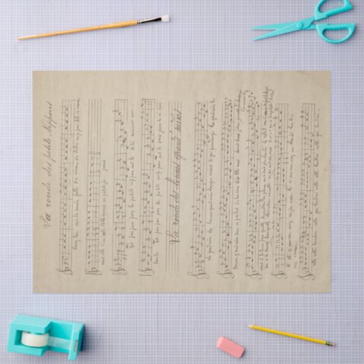 Muziek en Rozen Series Design 2 Tissuepapier (Craft)