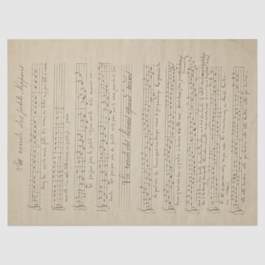 Muziek en Rozen Series Design 2 Tissuepapier (Voorkant)