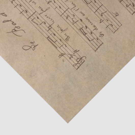 Muziek en Rozen Series Design 3 Tissuepapier (Detail)