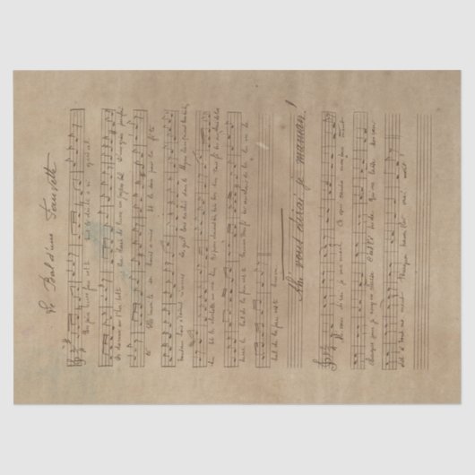 Muziek en Rozen Series Design 3 Tissuepapier (Voorkant)