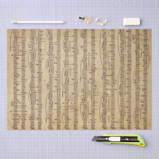 Muziek en Song Tissuepapier (Craft)