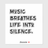 Muziek en Stilte Sticker (Vel)