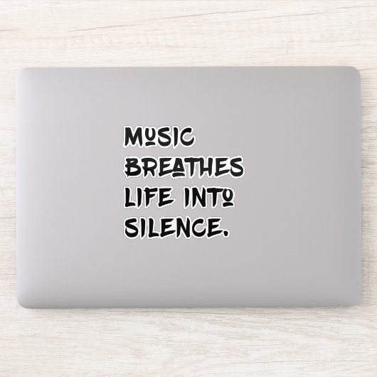 Muziek en Stilte Sticker (Computer)