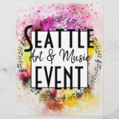 Muziek- en tekenevenement flyer (Voorkant)