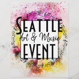 Muziek- en tekenevenement flyer