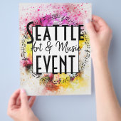 Muziek- en tekenevenement flyer (Hand)