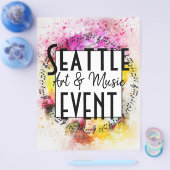 Muziek- en tekenevenement flyer (Enkel)