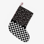 Muziek en toetsenbord op maat kleine kerstsok (Voorkant (Hangend))