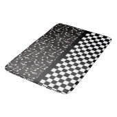 Muziek en toetsenbord zwart-wit badmat (Gekanteld)