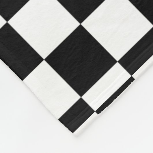 Muziek en toetsenbord zwart-wit fleece deken (Hoek)