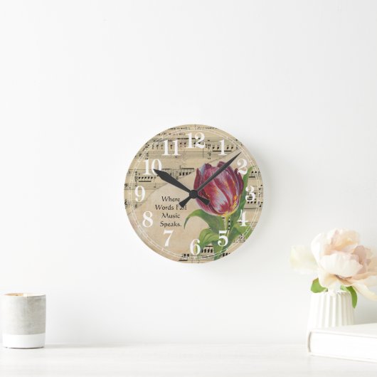 Muziek en Tulip Ronde Klok (Huis)