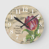 Muziek en Tulip Ronde Klok (Voorkant)