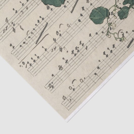 muziek en wijnstokken tissuepapier (Detail)