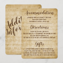 Muziek Enclosurekaart in Vintage Stijl Kaart