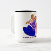 Muziek eten voor liefde #2 tweekleurige koffiemok (Voorkant links)