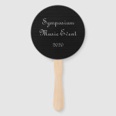 Muziek Event Black Hand Fan Handwaaier (Achterkant)