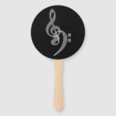 Muziek Event Black Hand Fan Handwaaier (Voorkant)