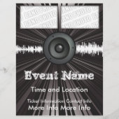 Muziek Event Flyer Luidspreker Knal (Achterkant)