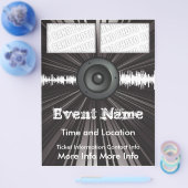 Muziek Event Flyer Luidspreker Knal (Enkel)