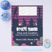 Muziek Event Flyer met DJs en Dansers (Enkel)