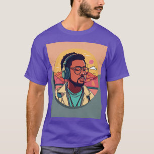 Muziek Fan Badge T-shirt Design