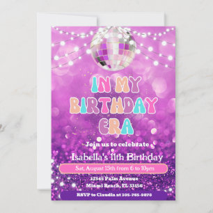 Muziek Fan In Mijn Verjaardags Tijdperk Uitnodigin Kaart