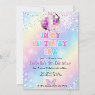 Muziek Fan In Mijn Verjaardags Tijdperk Uitnodigin Kaart