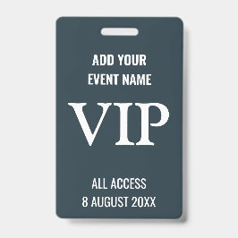 Muziek Festival Backstage Pass VIP Navy Blue Badge