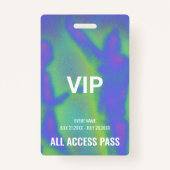 Muziek Festival Party VIP All Access Pass Evenemen Badge (Voorkant)