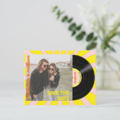 Muziek Festival Record Save the Date Briefkaart (Staand voorkant)