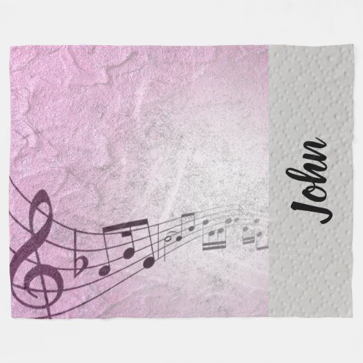 Muziek Fleece Deken (Voorkant (Horizontaal))