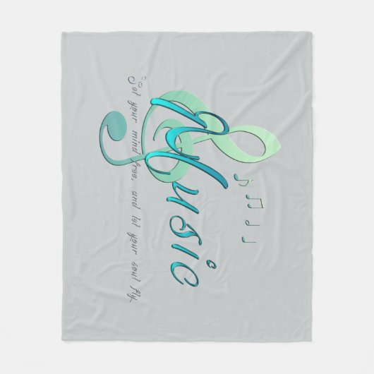 Muziek Fleece Deken (Voorkant)