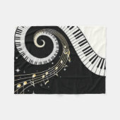 Muziek Fleece Deken (Voorkant (Horizontaal))