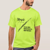 muziek, flute t-shirt (Voorkant)