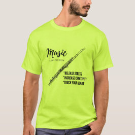 muziek, flute t-shirt