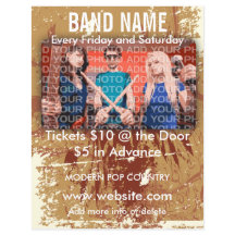 Muziek Flyer met Bandnaam