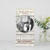  muziek Foto Kerst Kaart (Staand voorkant)