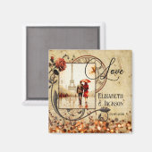 Muziek Foto Vintage Bruiloft Jubileum Magneet (Voorkant / Achterkant)