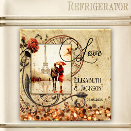 Muziek Foto Vintage Bruiloft Jubileum Magneet