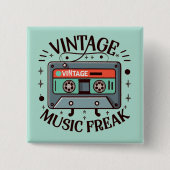  muziek freak vierkante button 5,1 cm (Voorkant)