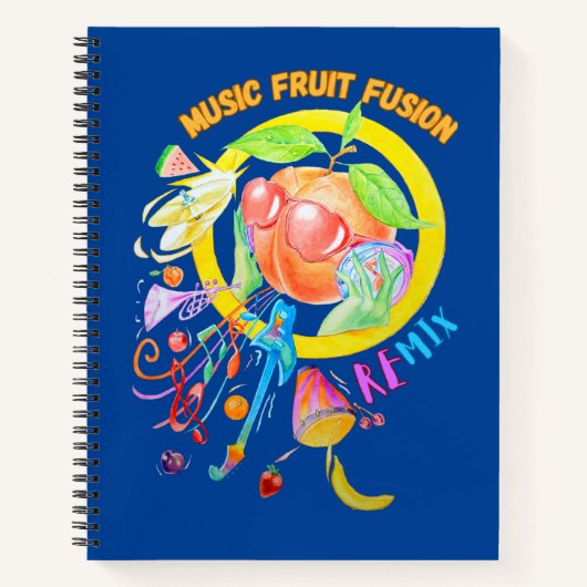 Muziek Fruit Fusion Ontworpen Spiral Notitieboek (Voorkant)