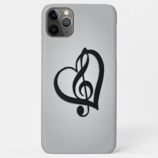 Muziek G-hart op zilver Case-Mate iPhone Case (Achterkant)