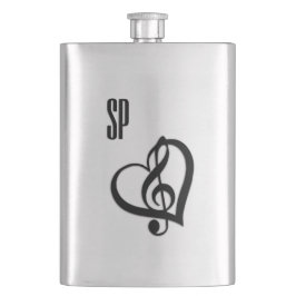Muziek G Heart op maat Heupfles