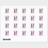 Muziek, Gaming en Kitty Cat Anime Meisje Ronde Sticker (Vel)
