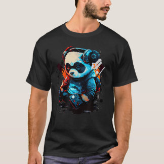 Muziek Gaming Panda vriend T-shirt