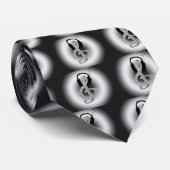 Muziek Gclef met headset Stropdas (Opgerold)
