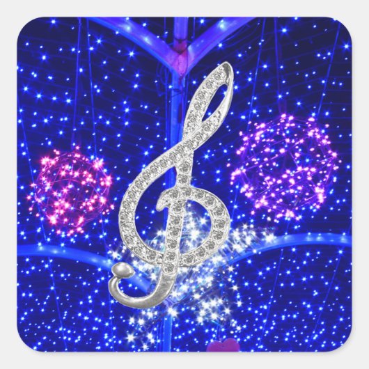 Muziek Gclef sticker (Voorkant)