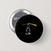 Muziek gecomponeerd door Funny Cat Rock and Roll Ronde Button 5,7 Cm (Voorkant /achterkant)