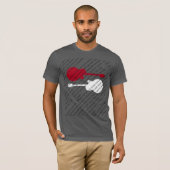 muziek gedefinieerd met gitaren t-shirt (Voorkant volledig)